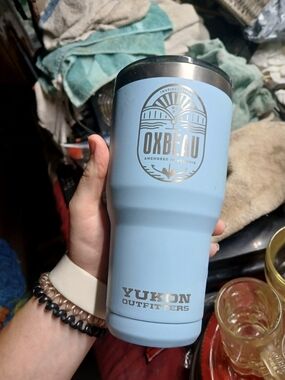 Yukon Outfitters/Oxbeau Light Blue Insulated Travel Mug